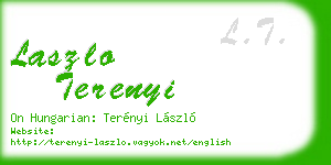laszlo terenyi business card